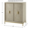 Alessia Washed 2 Door Cabinet, Cabinets & Chest by Uttermost, 30" width x 33" height x 16" depth thumbnail 3