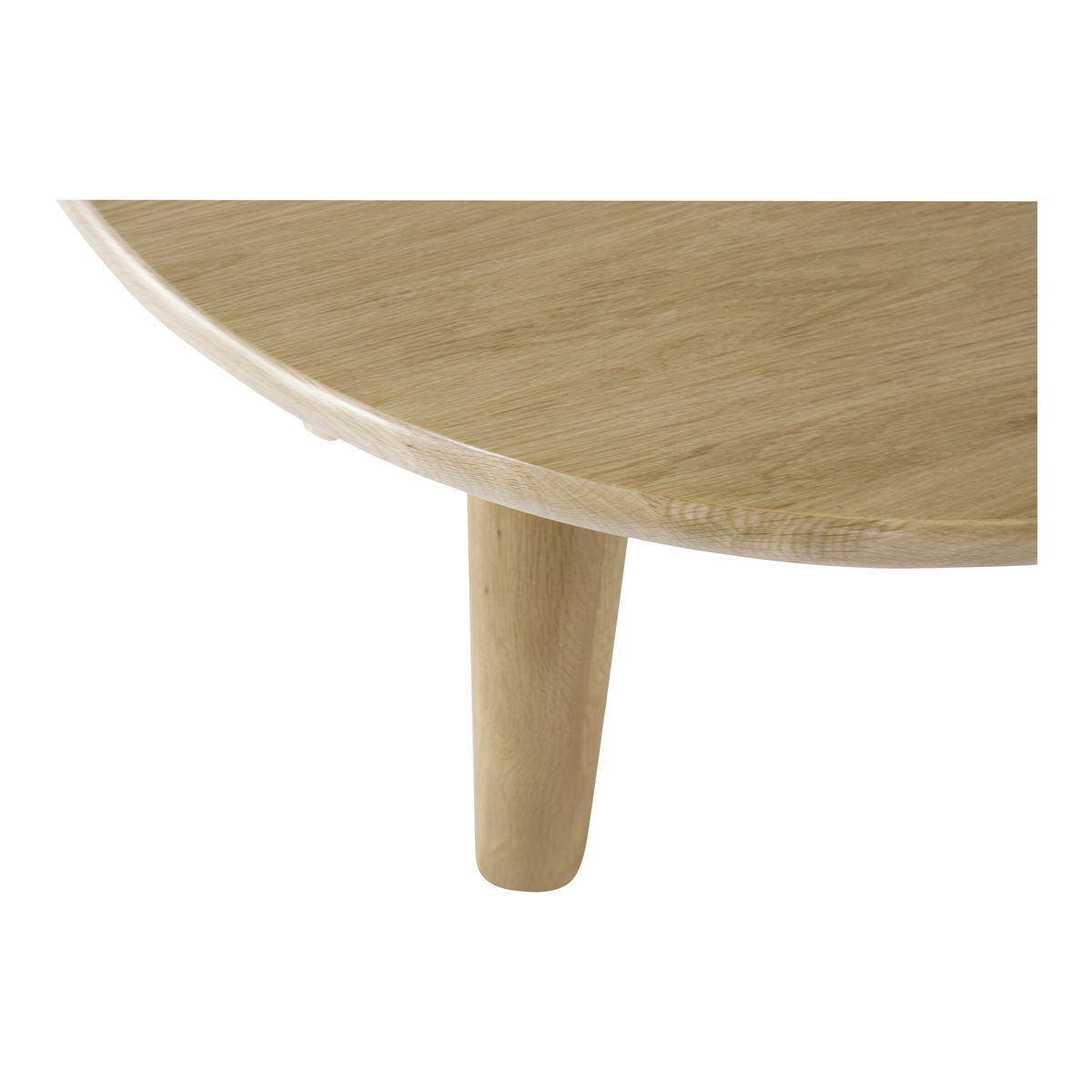 Milo Round Dining Table Oak, by Moe's Home, 48" width x 29.5" height x 48" depth View 4