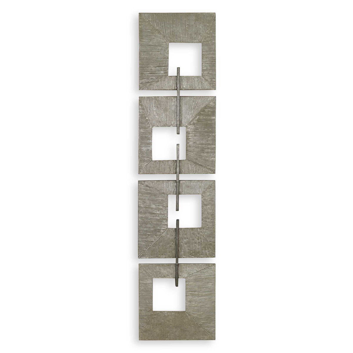 Linked Champagne Metal Wall Decor, Sculptural Wall Art by Uttermost, 14.25" width x 60.75" height x 1.75" depth View 1