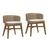 Keith Dining Chair Set of 2 Natural, by Dovetail, 23" width x 28" height x 22.5" depth thumbnail 1