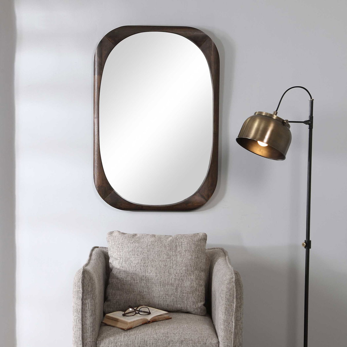 Sheldon Mid-Century Mirror, by Uttermost, 2'2" width x 3'2" height x 1.37" depth View 2