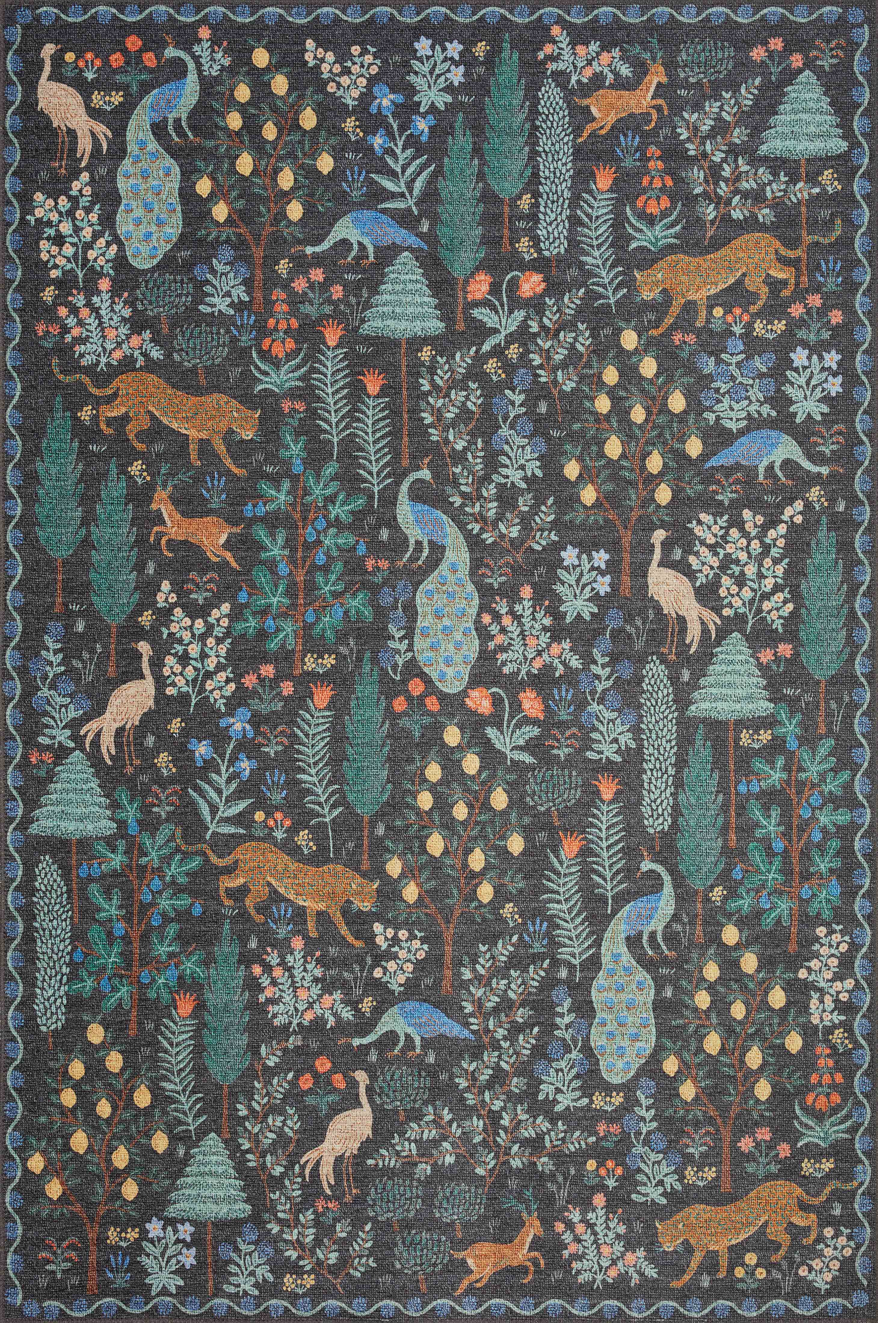 Rifle Paper Co. x Loloi Menagerie Rug, 2'3" length x 5' width