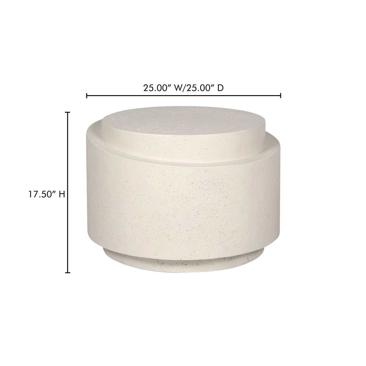 Cosmo Outdoor Accent Table Off White, Side & End Table by Moe's Home, 25" width x 17.5" height x 25" depth View 10