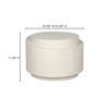 Cosmo Outdoor Accent Table Off White, Side & End Table by Moe's Home, 25" width x 17.5" height x 25" depth thumbnail 10