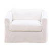 Violeta Sofa Chair Slipcover White, Sofas & Sectional by Dovetail, 40.63" width x 30" height x 41" depth thumbnail 2