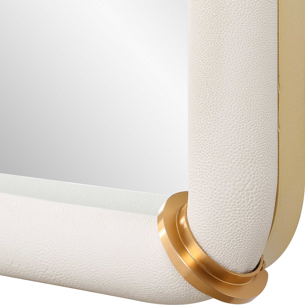 Cyprus White Dressing Mirror, Floor Mirror by Uttermost, 30.5" width x 72" height x 2.87" depth View 6