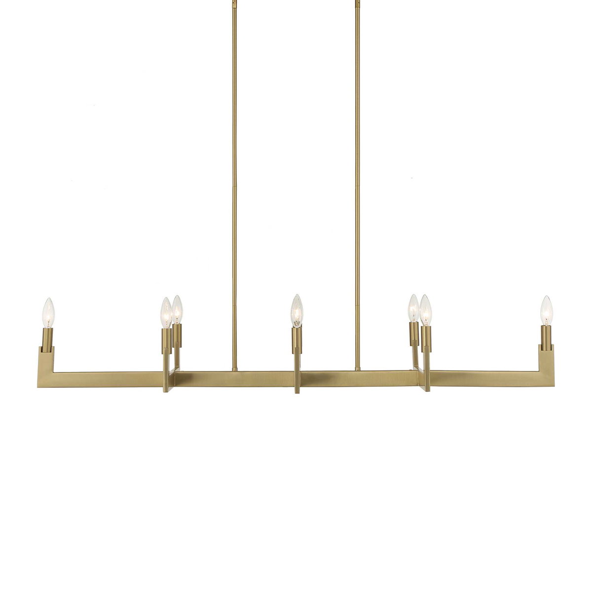 Cordoba 8 Light Linear Chandelier, Pendant by Uttermost, 51.5" width x 8.5" height x 14.25" depth View 1