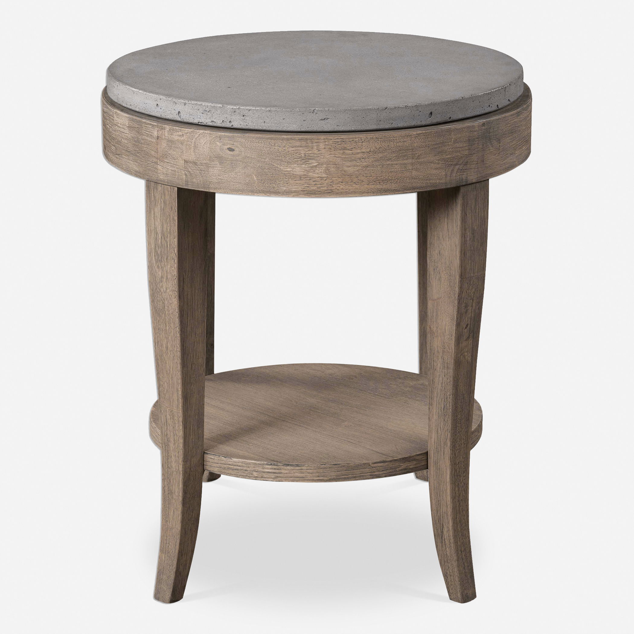Deka Round Side Table, Furniture by Uttermost, 24" width x 28.5" height x 24" depth View 1