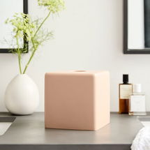 Online Designer Other Modern Resin Stone Collection, Tissue Box, Light Sienna