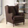 Serpentine Brown Fabric Accent Chair thumbnail 4