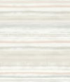 Fleeting Horizon Stripe Clay & Mint Peel & Stick Wallpaper thumbnail 0