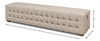 Beam Bench, Tufted Beige Linen, Seating by Sarreid, 78" length x 18" width x 18" height thumbnail 13