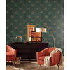 French Marigold Teal & Gold Wallpaper thumbnail 2