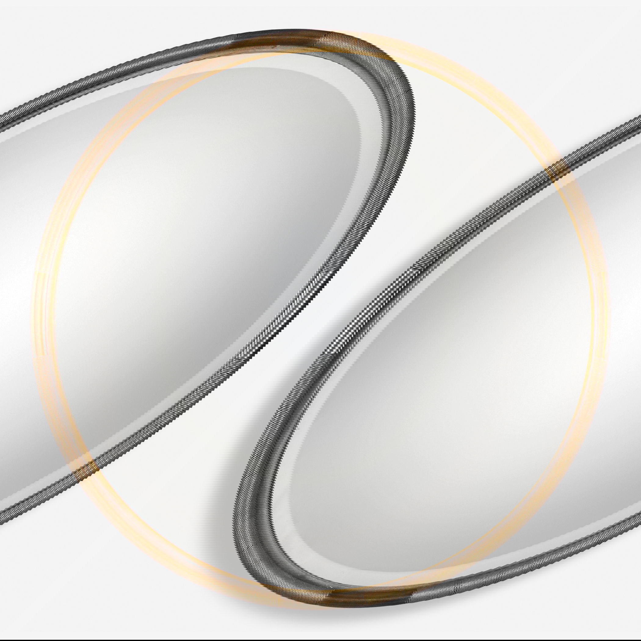 Finnick Iron Coil Round Mirror, by Uttermost, 35.62" width x 35.62" height x 2.25" depth View 1