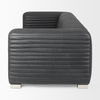 Ricciardo Black Leather Wrapped Three Seater Sofa thumbnail 4
