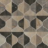 Burlwood Ogee Black & Taupe Wallpaper thumbnail 0