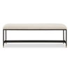 Halston Upholstered White Bench, Benche by Uttermost, 54" width x 19" height x 16" depth thumbnail 1