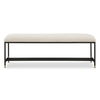 Halston Upholstered White Bench, Furniture by Uttermost, 54" width x 19" height x 16" depth thumbnail 1