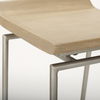 Givens 14.0L x 15.8W x 31.8H Brown Wood with Silver Metal Frame Barstool thumbnail 7