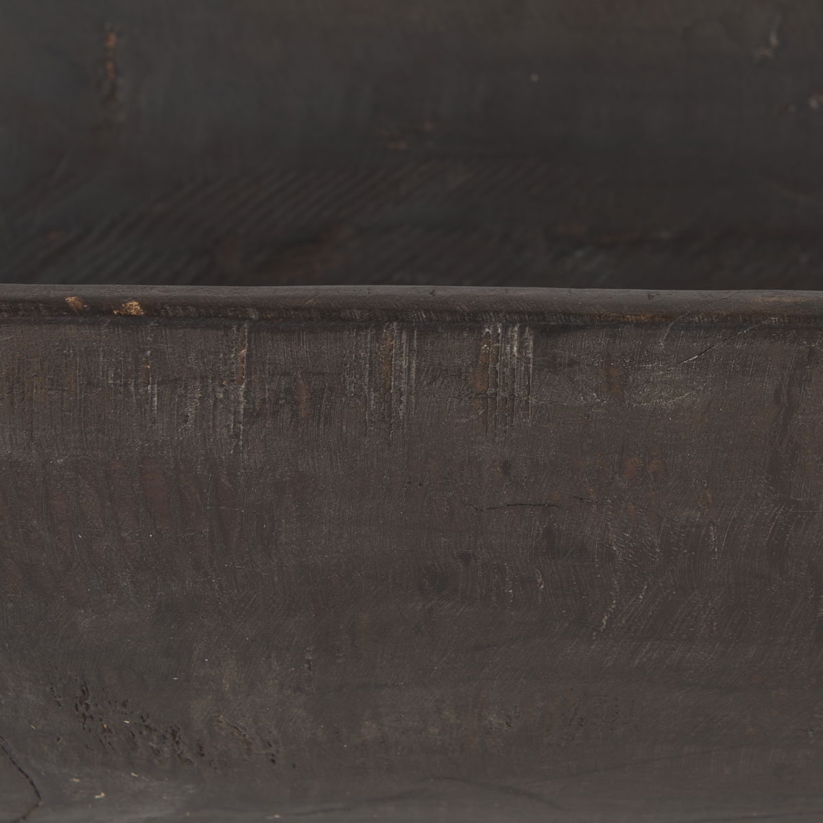 Athena Extra Large Oblong Black-Brown Reclaimed Wood Bowl, Decorative Bowl by Mercana, 26" length x 10" width x 7" height View 10