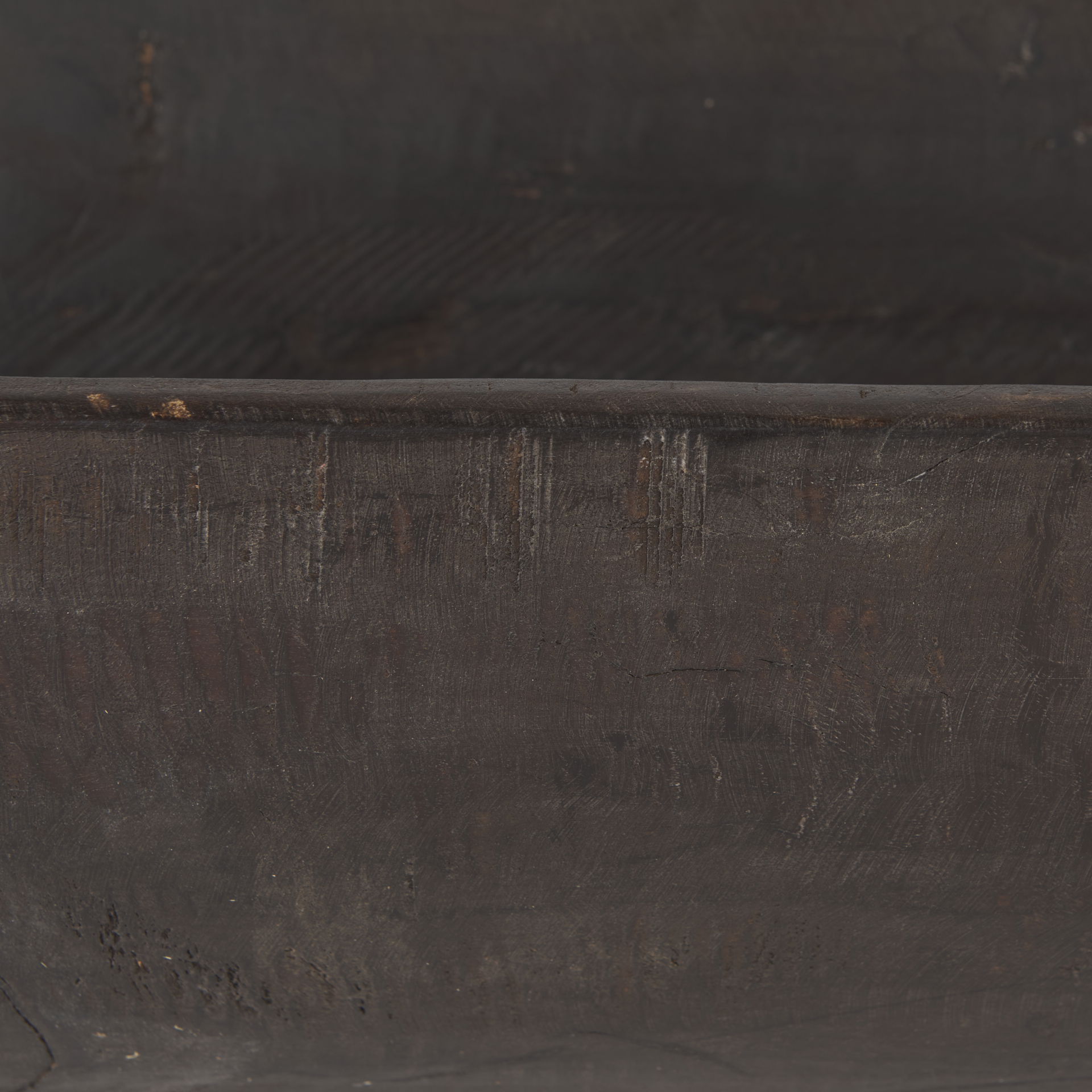 Athena Extra Large Oblong Black-Brown Reclaimed Wood Bowl, Decorative Bowl by Mercana, 26" length x 10" width x 7" height View 6