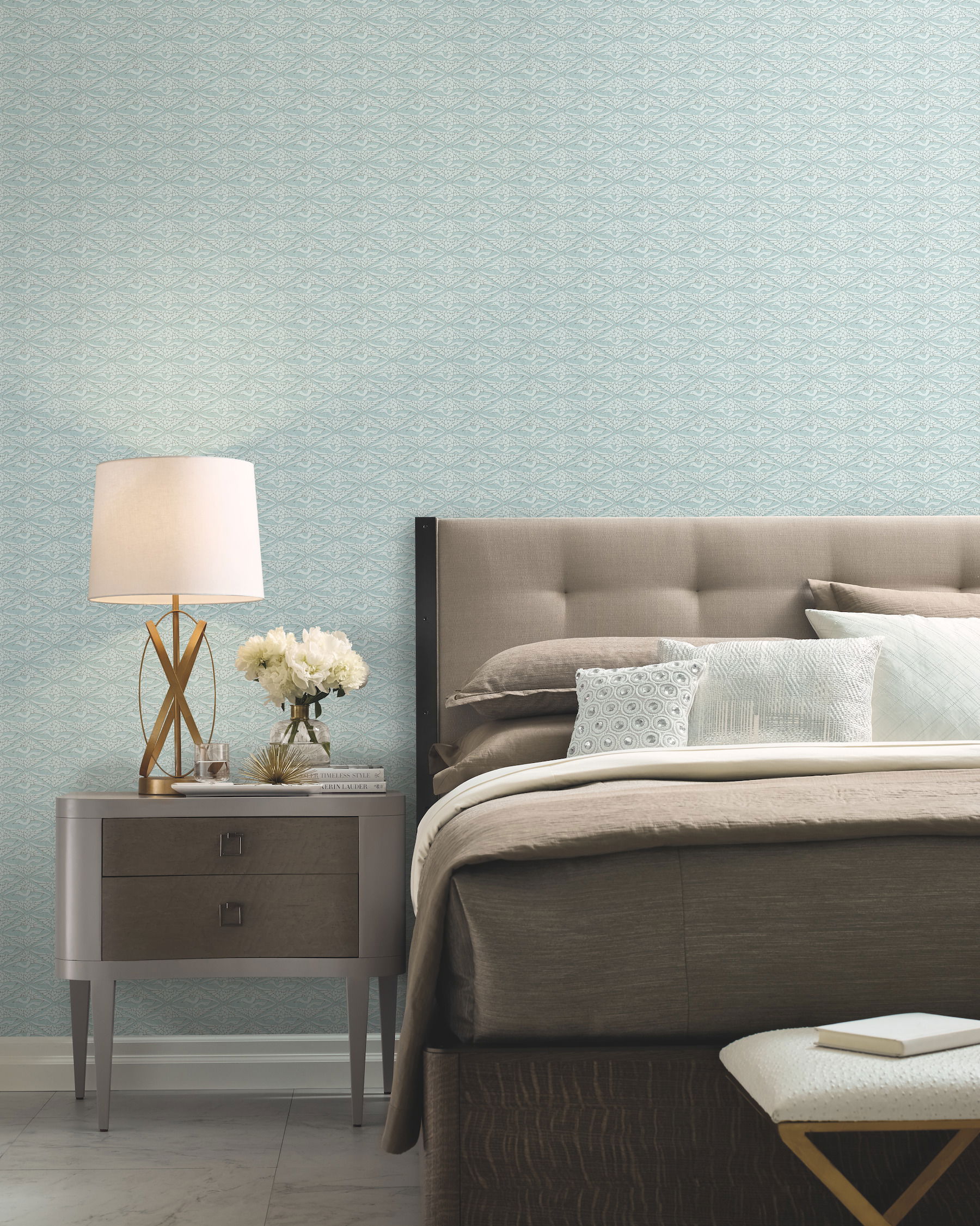 High Society Blue Wallpaper large image 