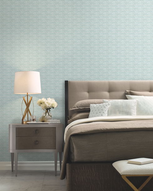 High Society Blue Wallpaper