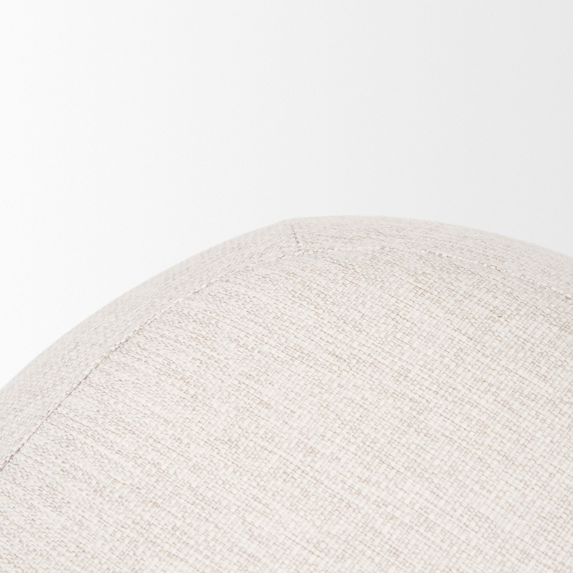 Siren Cream Fabric with Light Brown Wood Round Accent Stool large image 