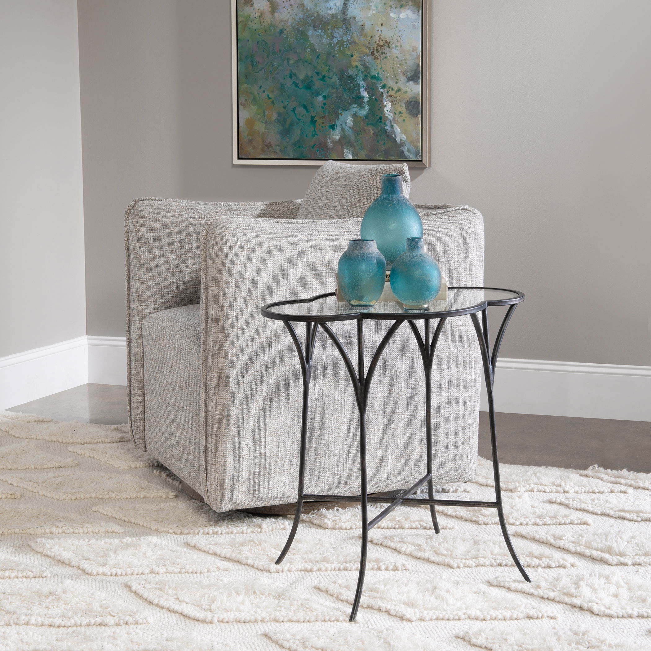 Adhira Glass Accent Table large image 