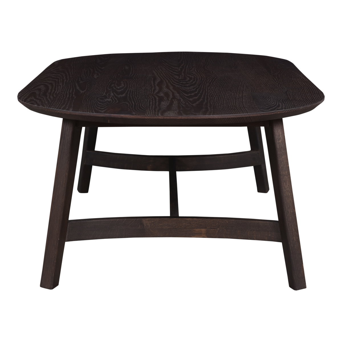 Trie Coffee Table Dark Brown, by Moe's Home, 54" width x 17" height x 28" depth View 3