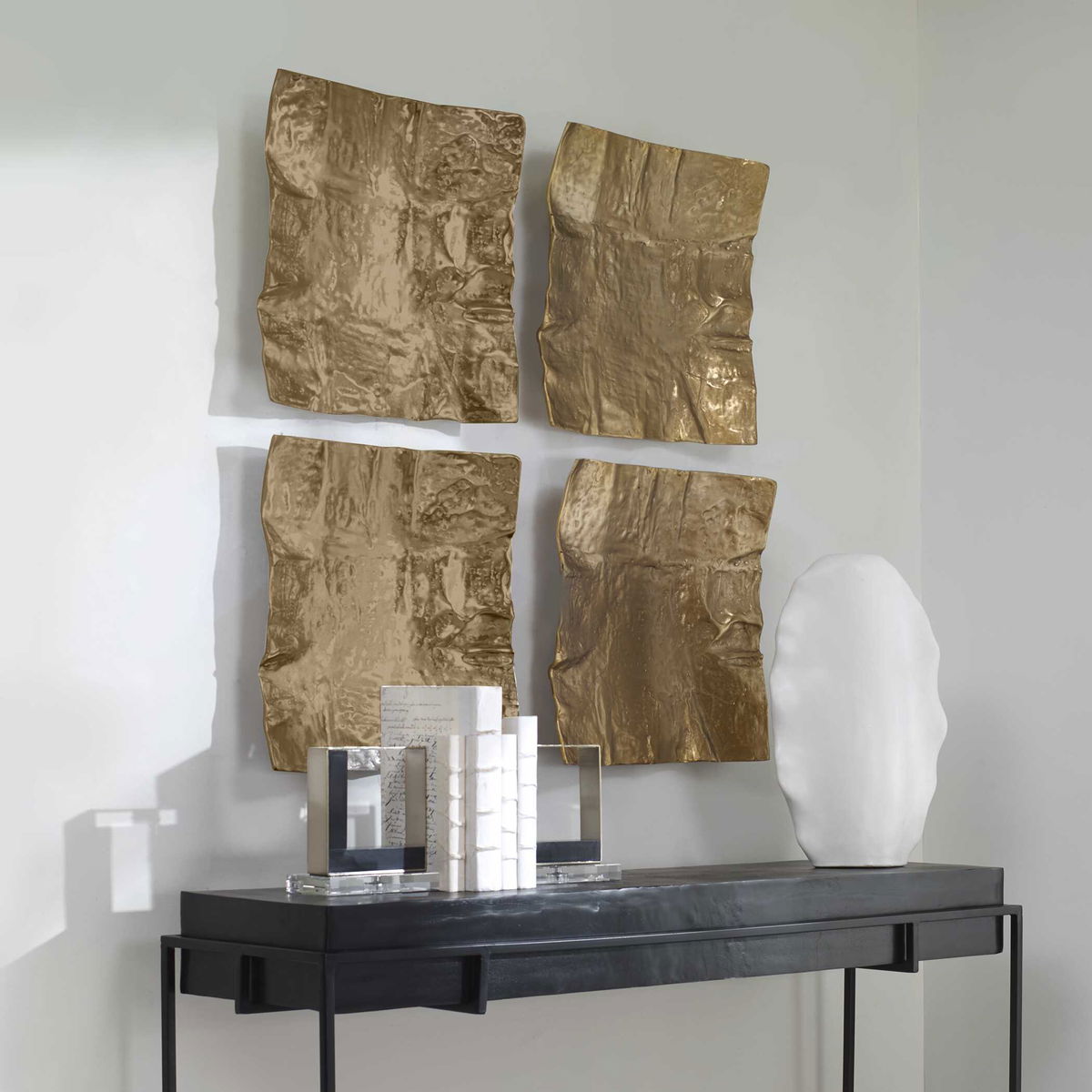 Archive Brass Wall Decor, Art by Uttermost, 19" width x 19" height x 4" depth View 4