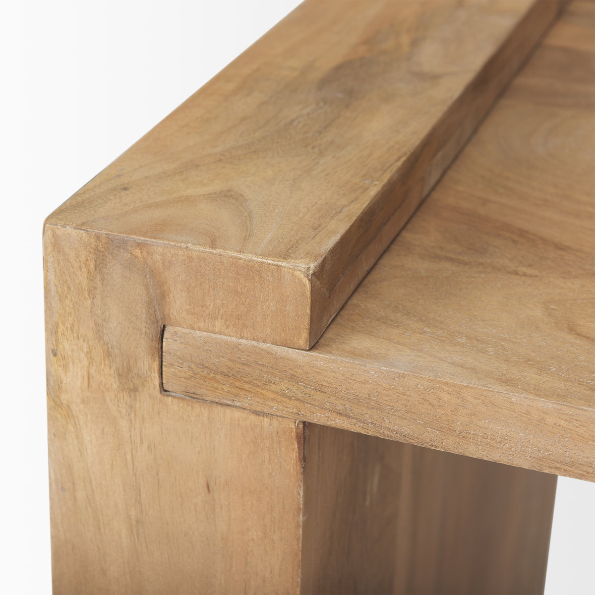 Athelia Light Wood Accent Table, Side & End Table by Mercana, 23" length x 22" width x 22.5" height View 9