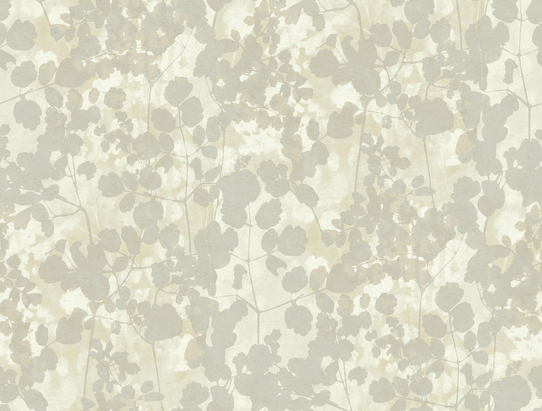 Pressed Leaves Silver Wallpaper large image 