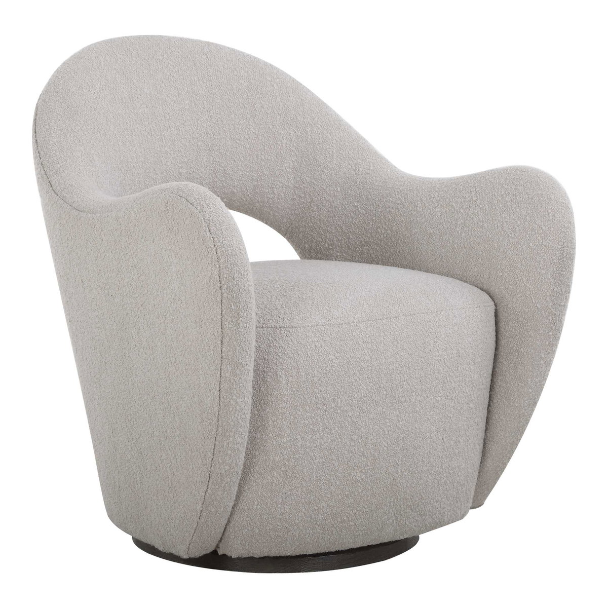 Wander Fabric Swivel Chair, Accent Chair by Uttermost, 28.25" width x 32.75" height x 33.5" depth View 5