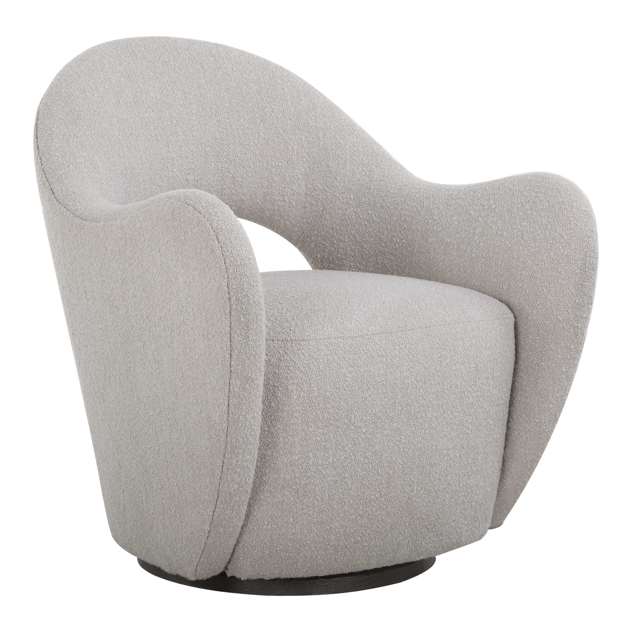 Wander Fabric Swivel Chair, Furniture by Uttermost, 28.25" width x 32.75" height x 33.5" depth View 5
