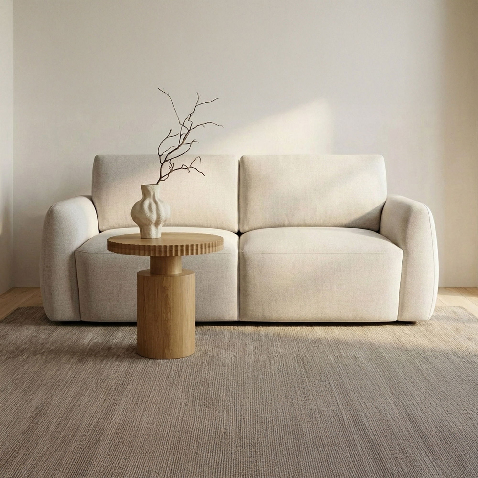 Callie Sofa 68 In. Flecked Oat, Sofas & Sectional by Moe's Home, 68" width x 35.4" height x 39.4" depth View 7