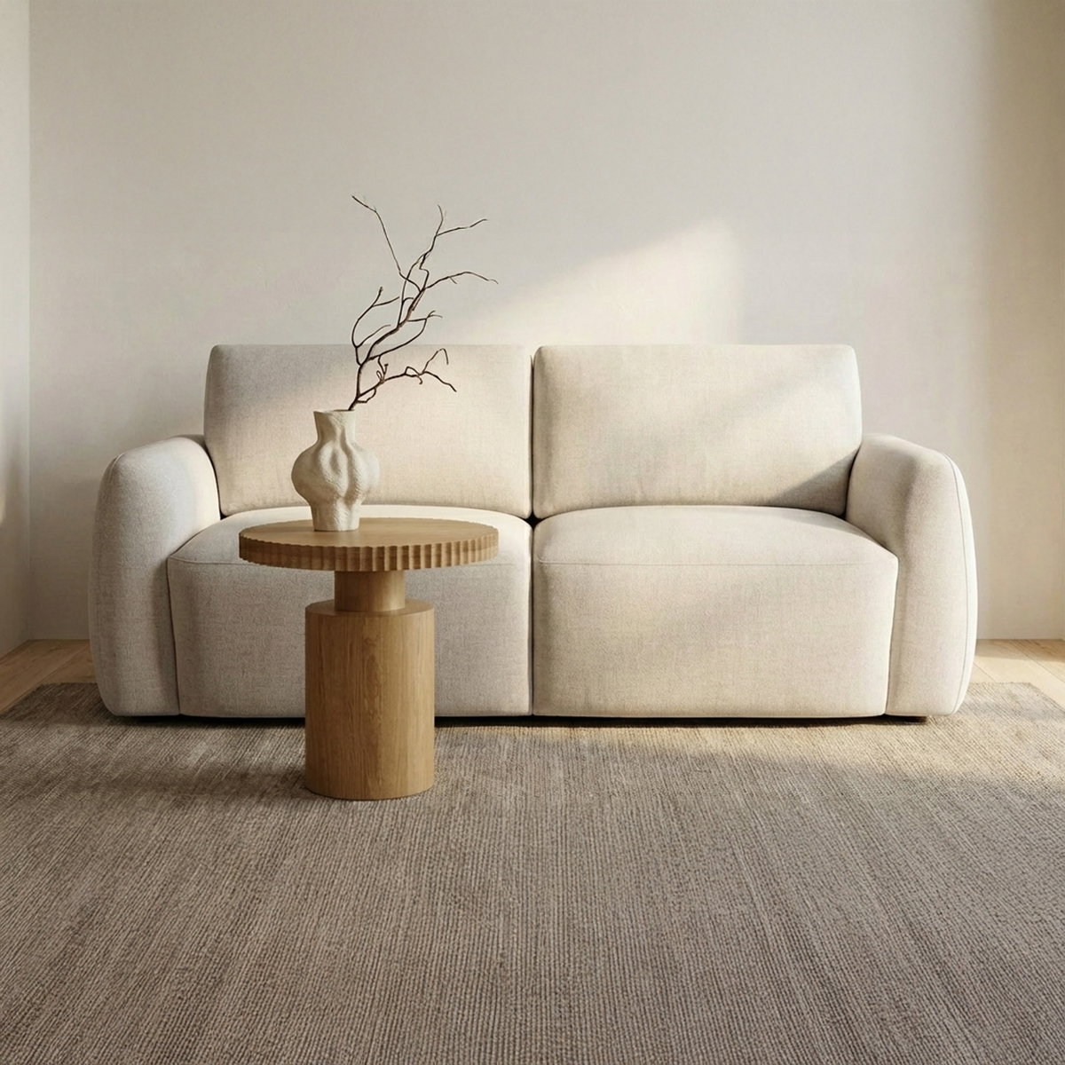 Callie Sofa 68 In. Flecked Oat, Sofas & Sectional by Moe's Home, 68" width x 35.4" height x 39.4" depth View 7