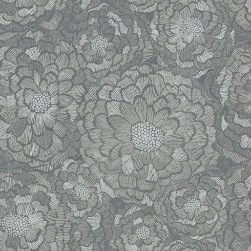 Zen Dahlia Grey Peel & Stick Wallpaper