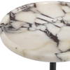 Brunson White Marble Drink Table, Side & End Table by Uttermost, 9.5" width x 24" height x 9.5" depth thumbnail 4