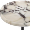 Brunson White Marble Drink Table, Side & End Table by Uttermost, 9.5" width x 24" height x 9.5" depth thumbnail 4