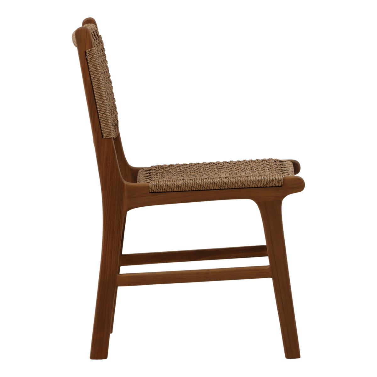 Dallas Outdoor Armless Dining Chair Light Brown, by Dovetail, 19.88" width x 33.66" height x 23.5" depth View 3