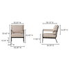 Vecchia Accent Chair Beige, by Moe's Home, 25.5" width x 32.65" height x 34.25" depth thumbnail 10