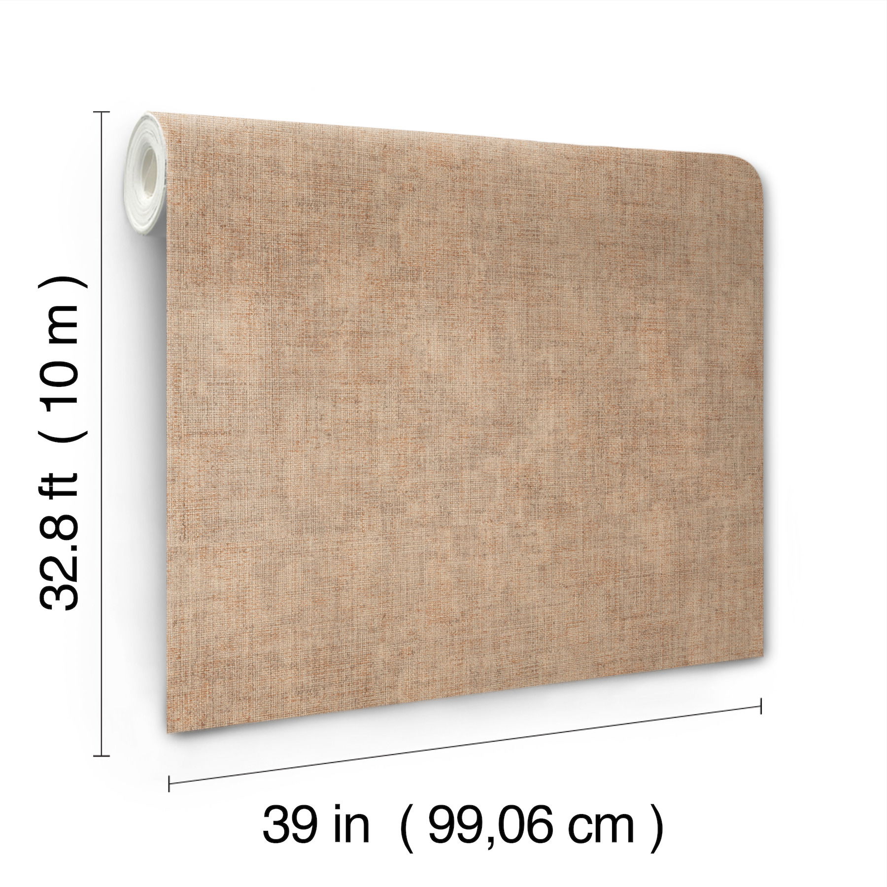 Alma Clay Faux Weave Wallpaper, by York Wall, 32'9.6" length x 3'3" width x 0.02" depth View 6