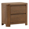Chadwick Nightstand Brown, by Dovetail, 28" width x 25.6" height x 17.7" depth thumbnail 1
