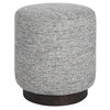 Avila Tweed Round Ottoman, by Uttermost, 16" width x 18" height x 16" depth thumbnail 1