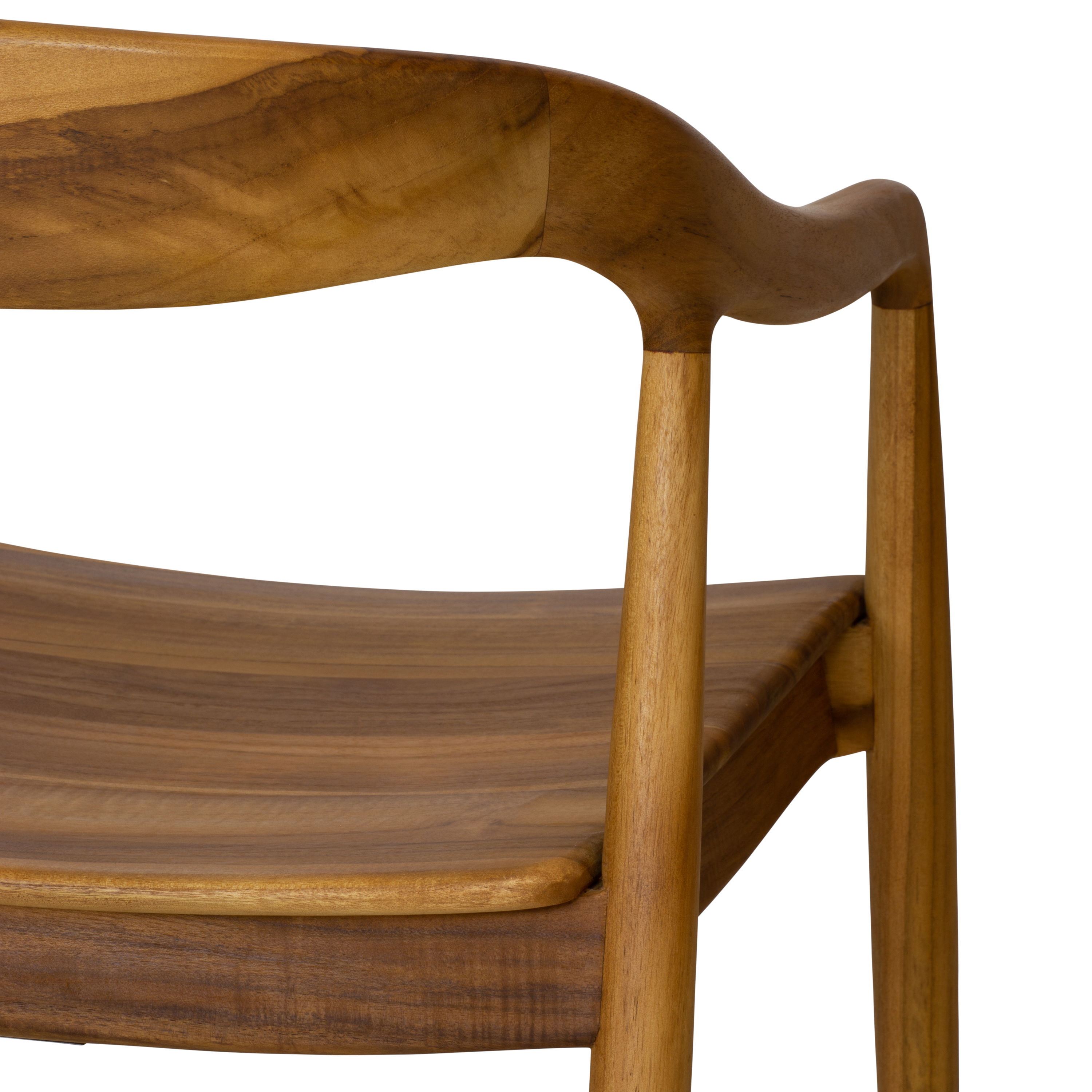 Ingrid Arm Chair in Teak, by Woven, 22" width x 31" height x 23" depth View 6