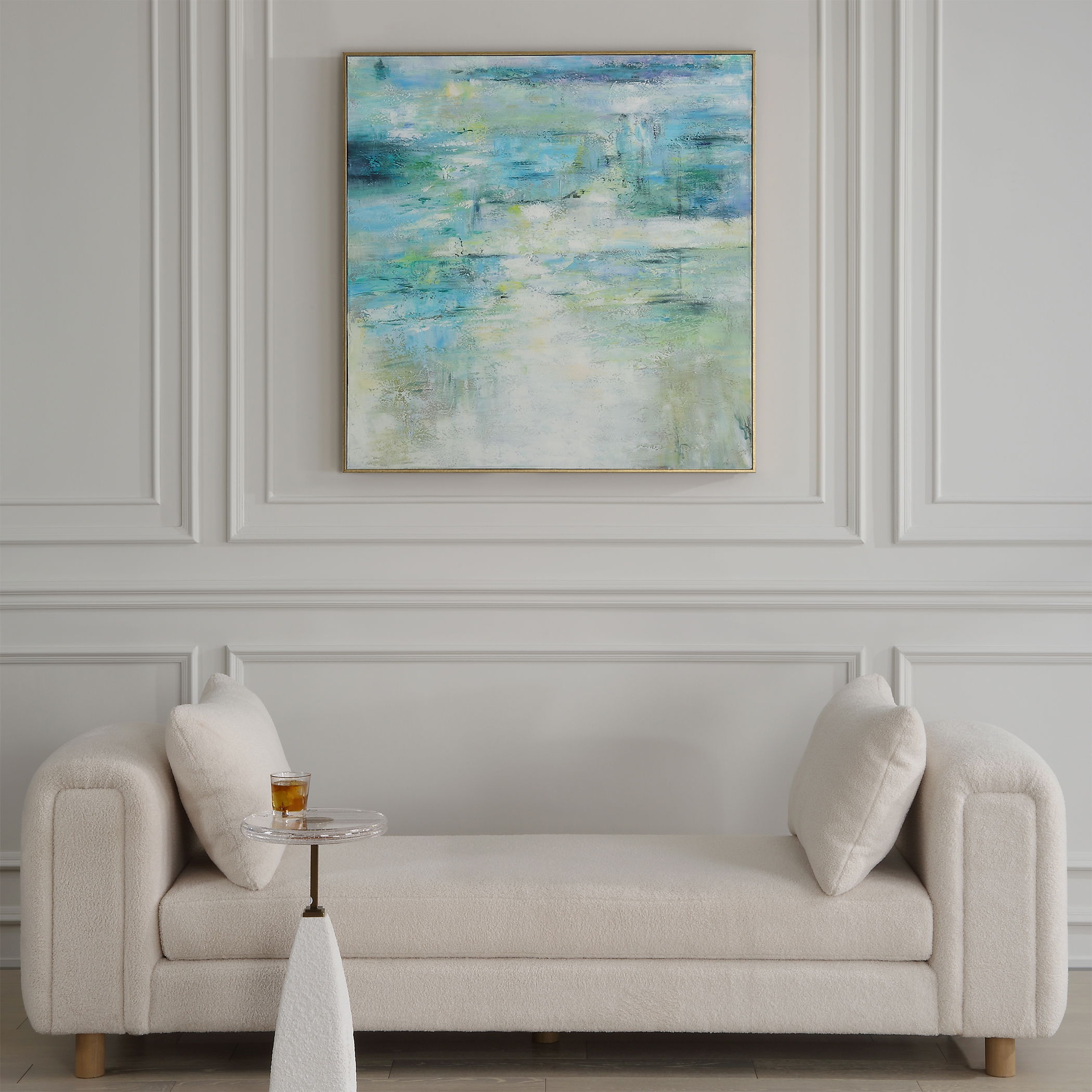 Blissful Hand Painted Abstract Art large image 