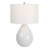 Loop White Glaze Table Lamp, by Uttermost, 1'4" width x 2'1" height x 1'4" depth thumbnail 1