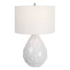 Loop White Glaze Table Lamp, by Uttermost, 16" width x 25" height x 16" depth thumbnail 1
