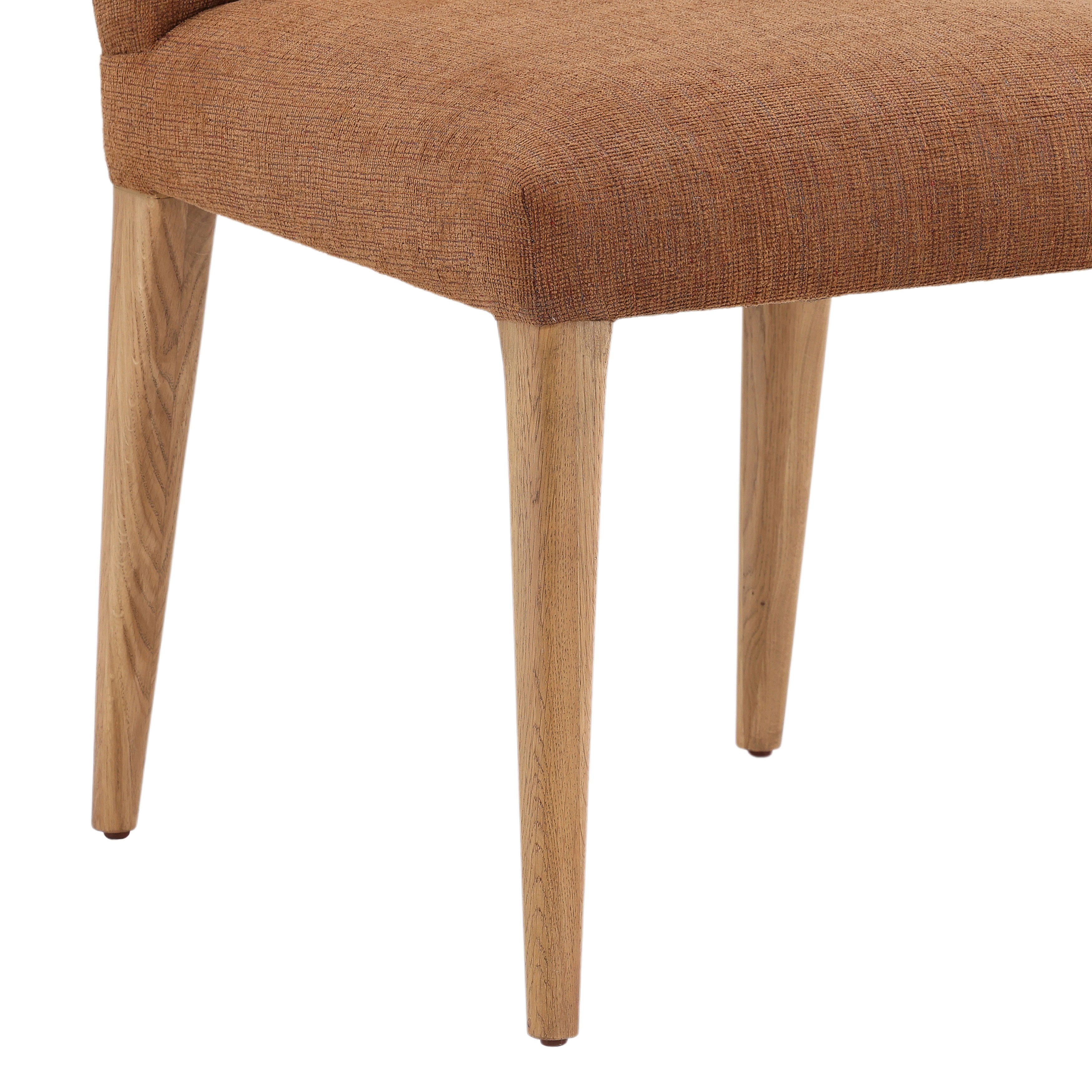 Memphis Dining Chair Set of 2 Brown, by Dovetail, 20.1" width x 34.5" height x 25.2" depth View 6